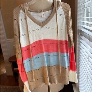 7th Ray Multicolor V-Neck Sweater